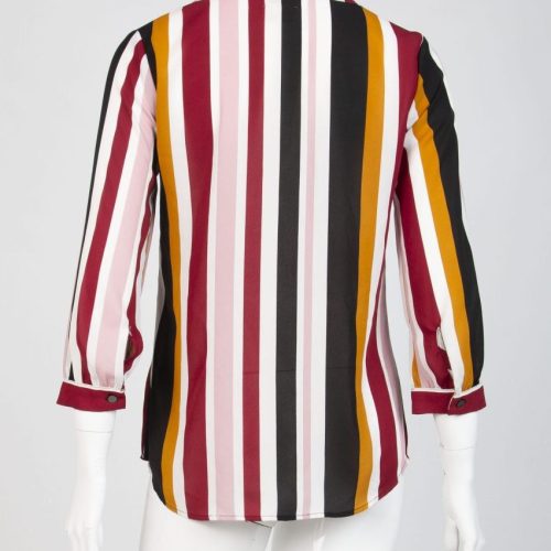 Multicolor Stripe Van Heusen 3:4 Sleeve Blouse