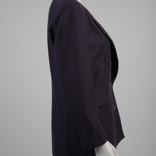 Gilmour Purple Double Breasted Vintage Blazer with Shoulder Pads
