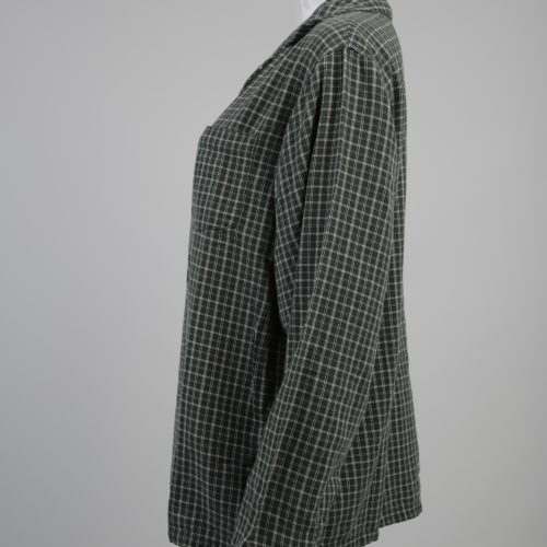 LL Bean Green Plaid Flannel Vintage Button Down Top