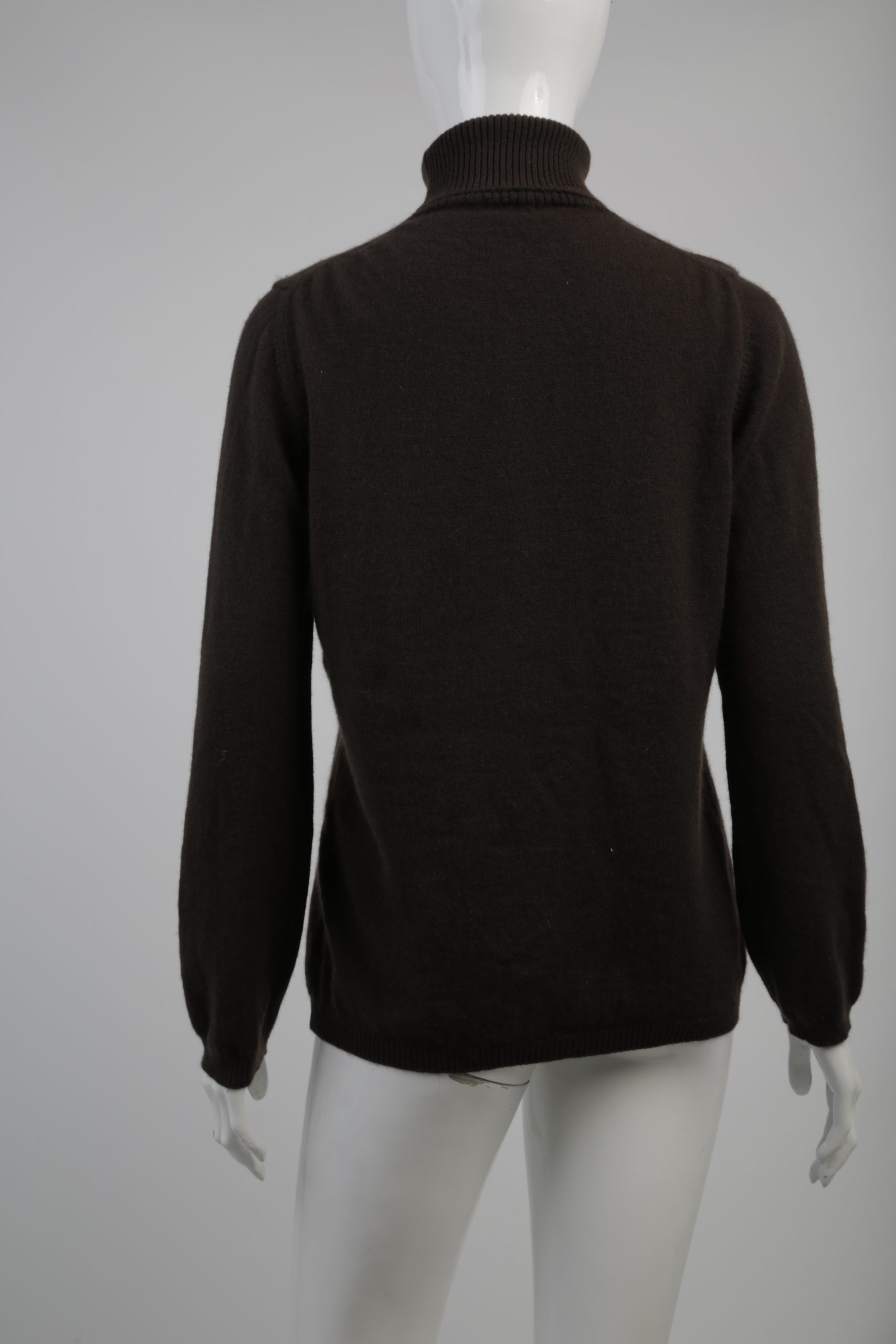 Malo Vintage Brown Cashmere Turtleneck Sweater (back)