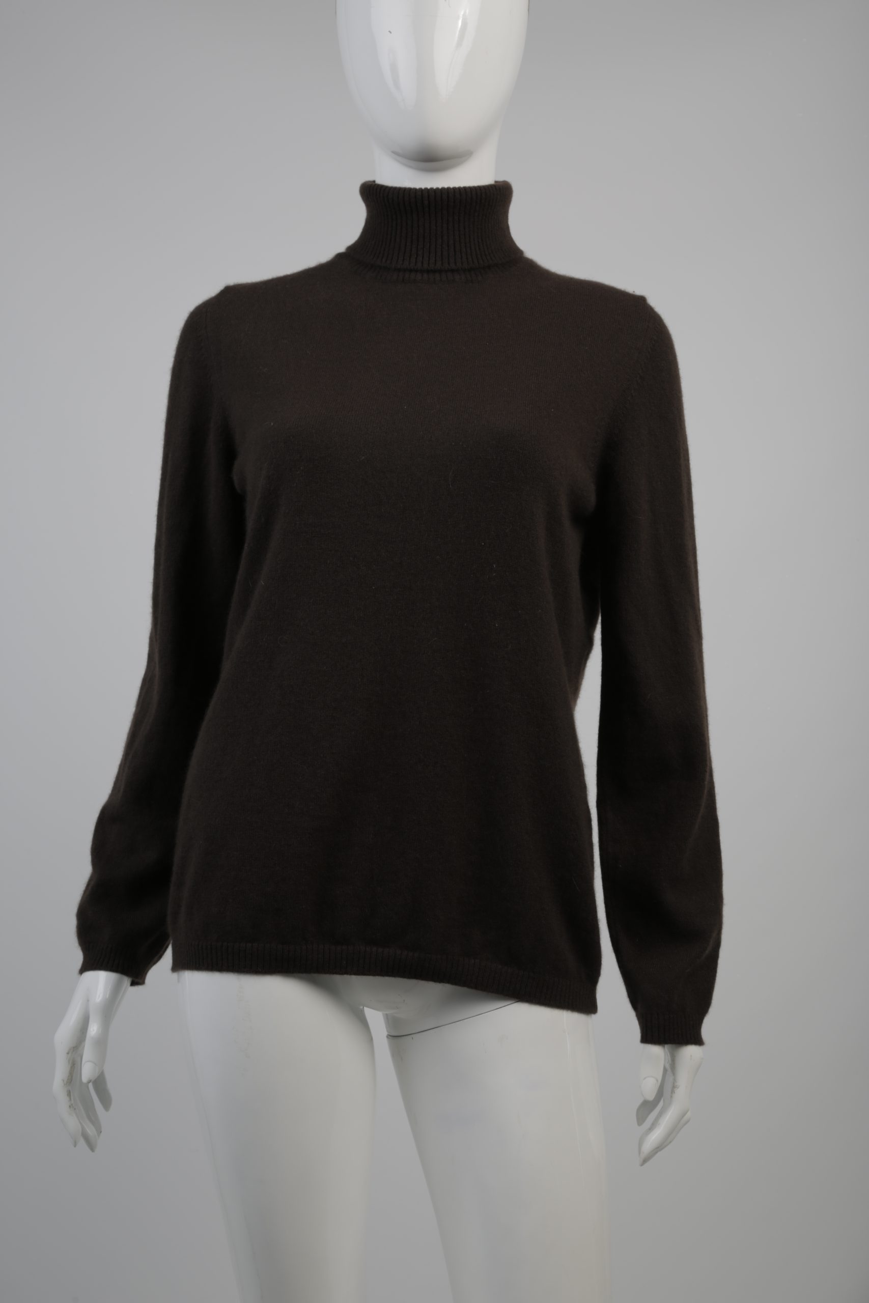 Malo Vintage Brown Cashmere Turtleneck Sweater (front)