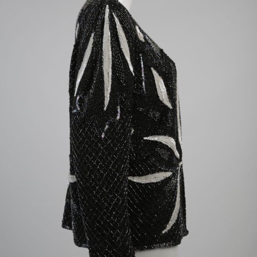 Mark & John by Gopal Silk Floral Beaded and Sequin Evening Jacket
