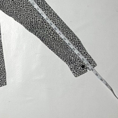 Black & White Pebble Print Button-Up Blouse
