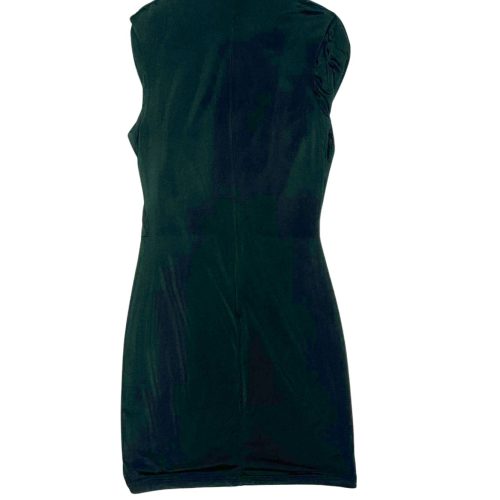 Black Lace High-Neck Mini Dress