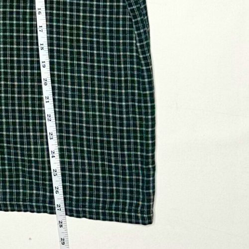 Green Plaid Button-Up Shirt
