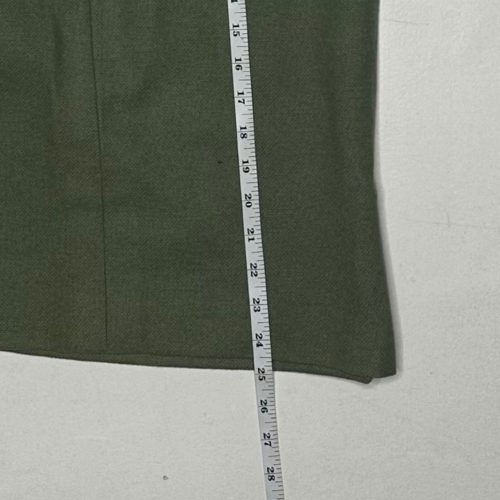 Green Fur-Collar Skirt Suit
