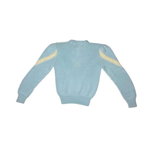 Baby Blue Chevron V-Neck Sweater