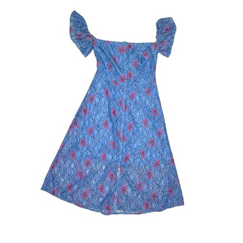 Avec Les Filles Blue Floral Lace Dress