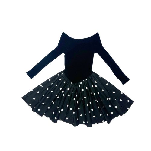 Expo Nite Black & White Polka Dot Dress
