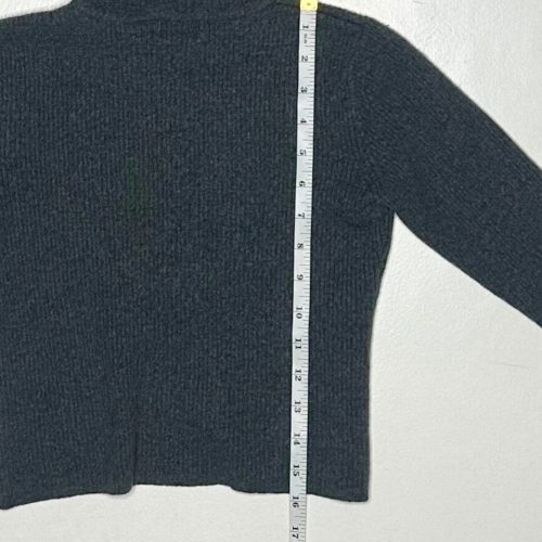 Dark Charcoal Cropped Turtleneck Sweater