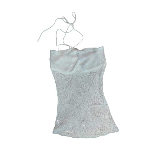 Vintage White Crochet Knit Halter Top