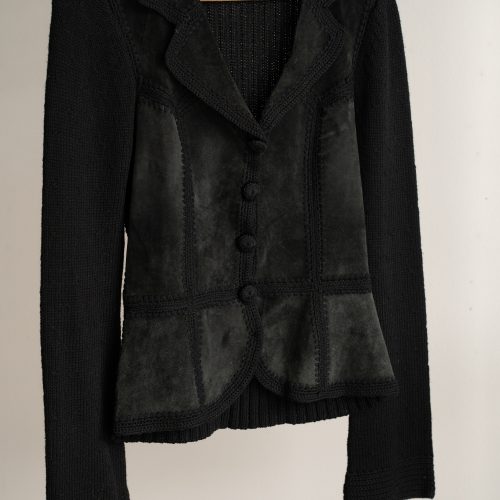 Crochet & Suede Blazer